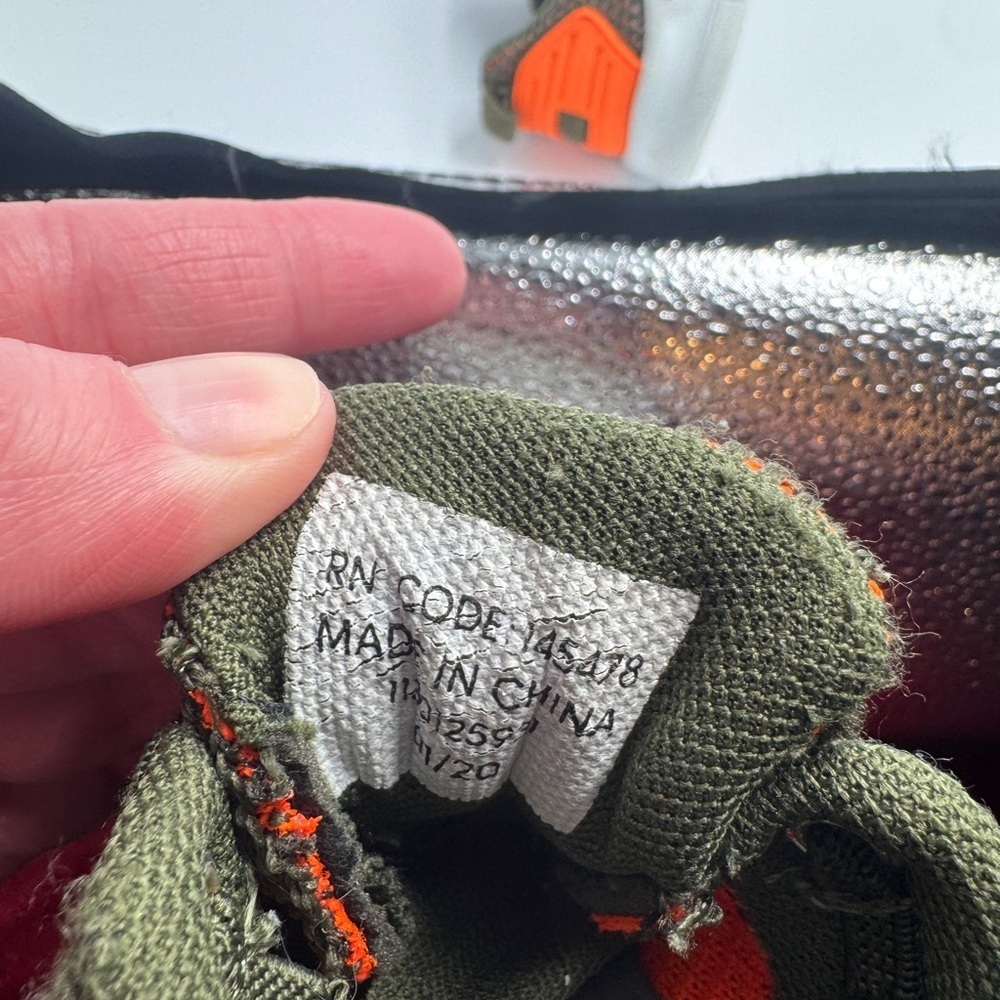 Primark Toddler Size 5 Girls Boys Kids' Olive Green and Orange Sneakers Shoes - Picture 7 of 7